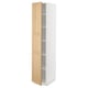 METOD Visoki element s policama, bela/Forsbacka hrastovina, 40x60x200 cm
