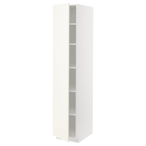 METOD Visoki element s policama, bela/Vallstena bela, 40x60x200 cm