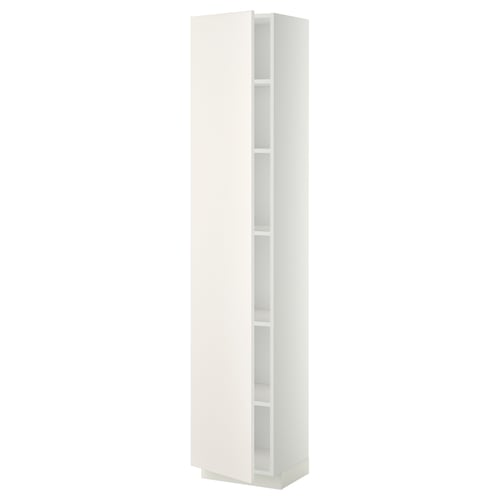 METOD Visoki element s policama, bela/Veddinge bela, 40x37x200 cm
