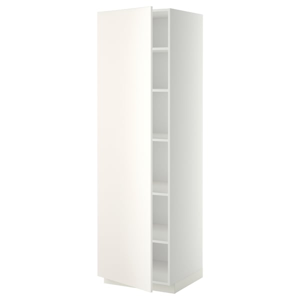 METOD Visoki element s policama, bela/Veddinge bela, 60x60x200 cm