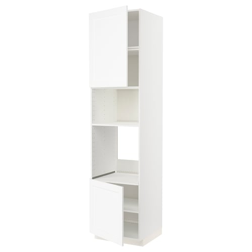 METOD Visoki element za ugradne uređaje, bela Enköping/bela im. drveta, 60x60x240 cm