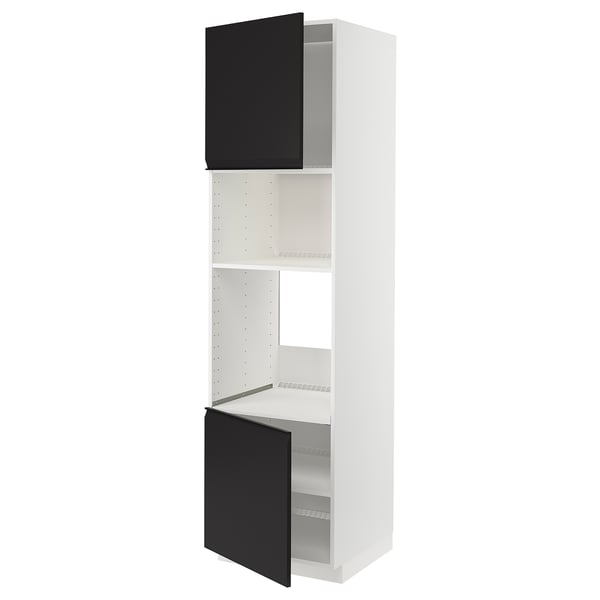 METOD Visoki element za ugradne uređaje, bela/Upplöv boja antracita, mat, 60x60x220 cm