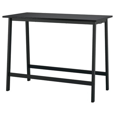 MITTZON Konferencijski sto, crno bajcovan jasenov furnir/crna, 140x68x105 cm