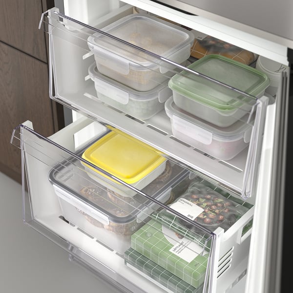 MÖLNÅS Frižider/zamrzivač, IKEA 700 samostojeće/boja nerđajućeg čelika, 249/106 l