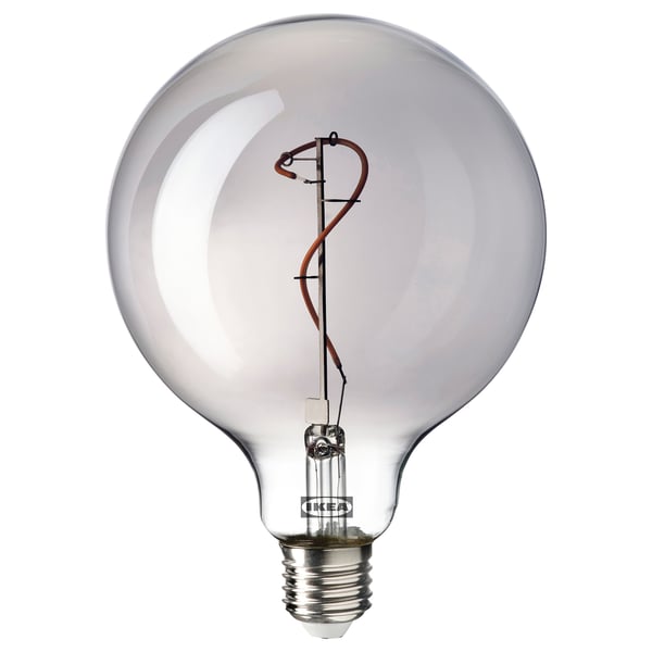 MOLNART LED sijalica E27 140 lm, kugla sivo bistro staklo, 125 mm