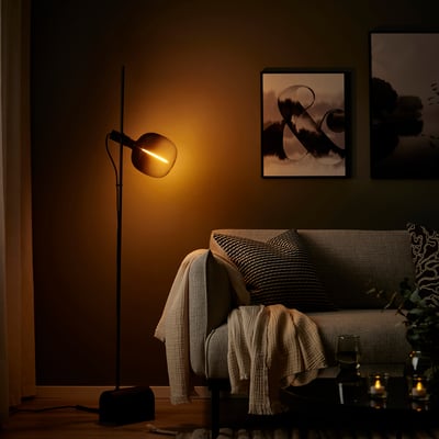 MOLNART LED sijalica E27 200lm, cevasti oblik crna/bistro staklo, 185 mm