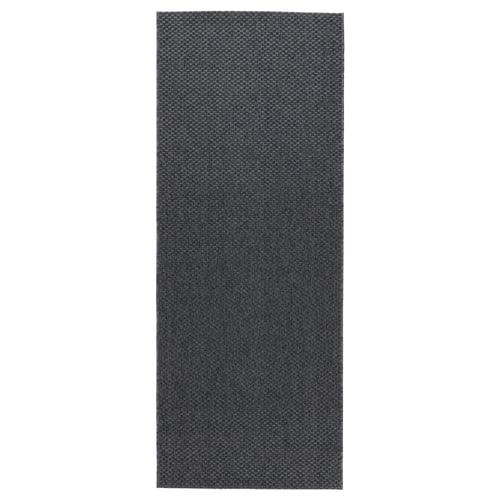 MORUM Ravno tkani tepih, unutra/spolja, tamnosiva, 80x200 cm