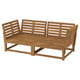 NÄMMARÖ Sofa dvosed, napolju s rukohvatom/svetlosmeđe bajcovano, 183 cm