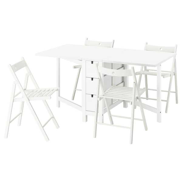 NORDEN / FRÖSVI Sto i 4 stolice, bela/bela, 26/89/152 cm