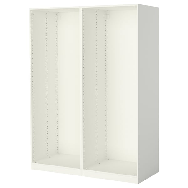 PAX 2 okvira garderobera, bela, 150x58x201 cm