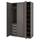 PAX / BERGSBO Garderober, tamnosiva/tamnosiva, 150x60x236 cm