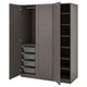PAX / BERGSBO Garderober, tamnosiva/tamnosiva, 150x60x201 cm