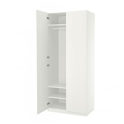PAX / FORSAND Garderober, bela/bela, 100x60x236 cm