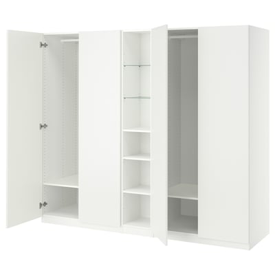 PAX / FORSAND Garderober, bela/bela, 235x60x201 cm