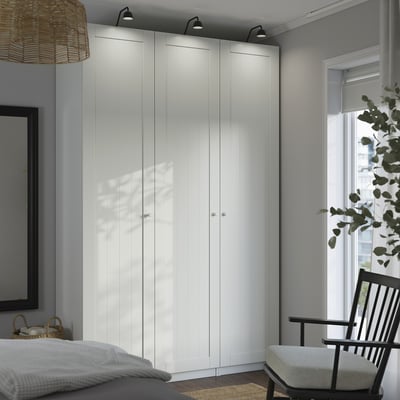 PAX / GULLABERG Kombinacija garderobera, bela/bela, 150x60x236 cm