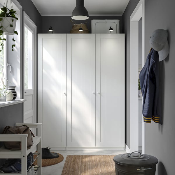 PAX / GULLABERG Kombinacija garderobera, bela/bela, 150x60x201 cm
