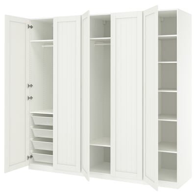 PAX / GULLABERG Kombinacija garderobera, bela/bela, 250x60x236 cm