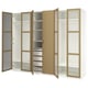 PAX / TONSTAD Kombinacija garderobera, bela/hrastov furnir staklo, 300x60x236 cm