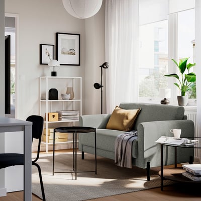 SALTMYRAN Sofa dvosed, Öreryd sivo-bež