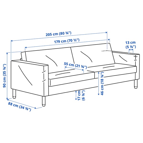 SALTSJÖBADEN Sofa trosed, Blekinge bela