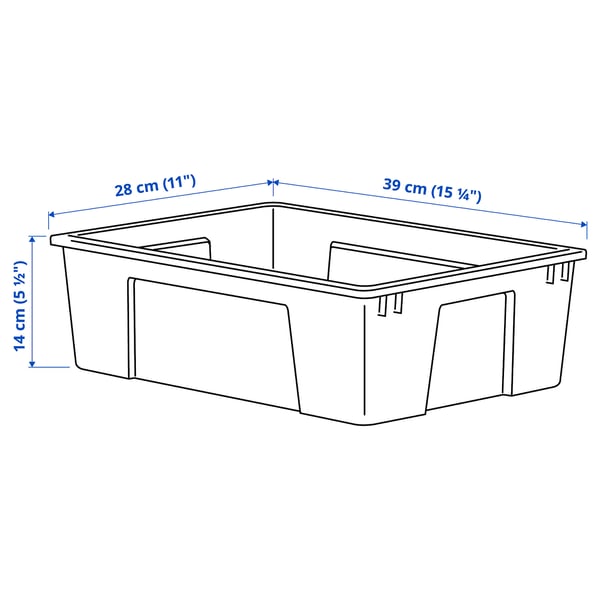 SAMLA Kutija, providno, 39x28x14 cm/11 l