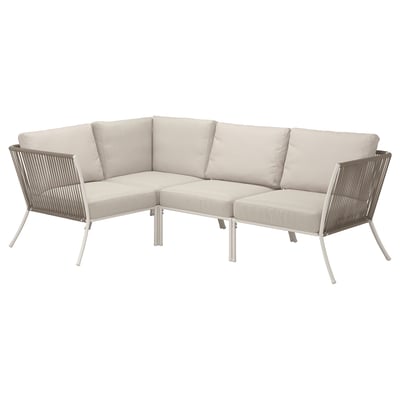 SEGERÖN Ugaona sofa, trosed, napolju bela/bež/Frösön/Duvholmen bež