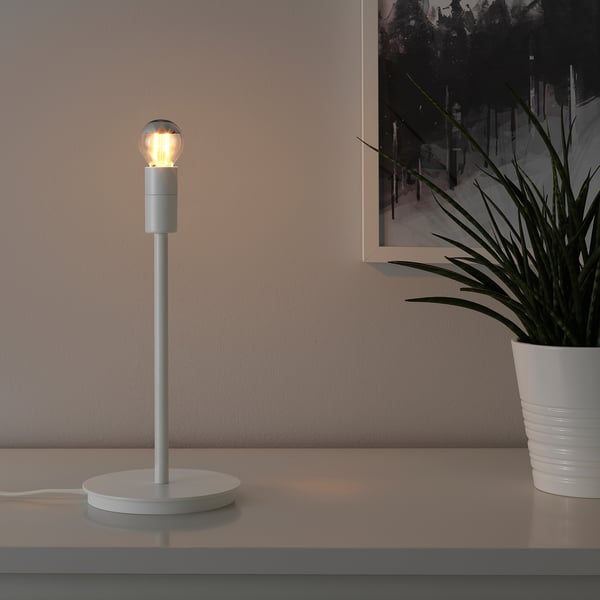 SKAFTET Osnova stone lampe, bela, 30 cm