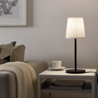 SKAFTET Osnova stone lampe, crna, 30 cm