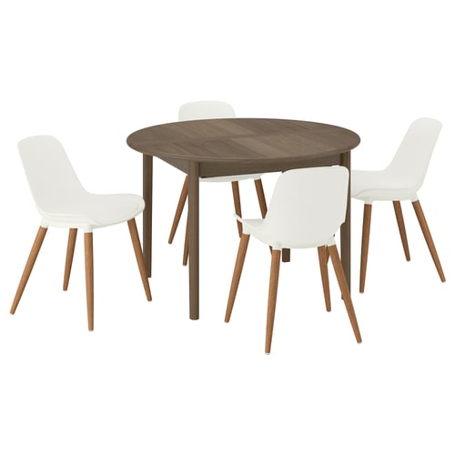 SKANSNÄS / GRÖNSTA Sto i 4 stolice, smeđa bukovina/unutra/spolja bela, 115/170 cm