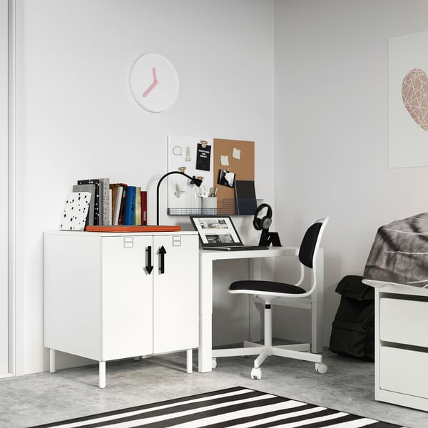 SMÅSTAD / PLATSA Element, bela bela/s 1 policom, 60x57x63 cm