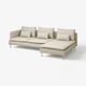 SÖDERHAMN Sofa 4-sed i lenjivac, i bez stranice Fridtuna/svetlobež