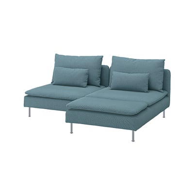 SÖDERHAMN Sofa dvosed s lenjivcem, Fridtuna tamnosiva-plava