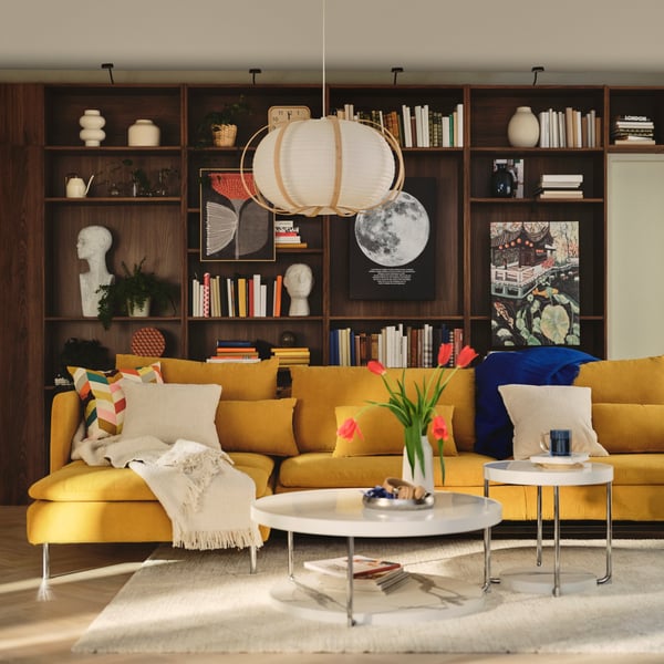 SÖDERHAMN Sofa ležaj 4-sed, s lenjivcem/Kelinge tamnoplava