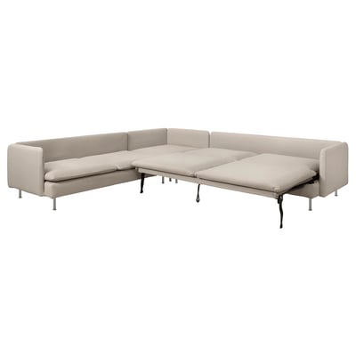 SÖDERHAMN Ugaona sofa ležaj, 6-sed, Fridtuna svetlobež