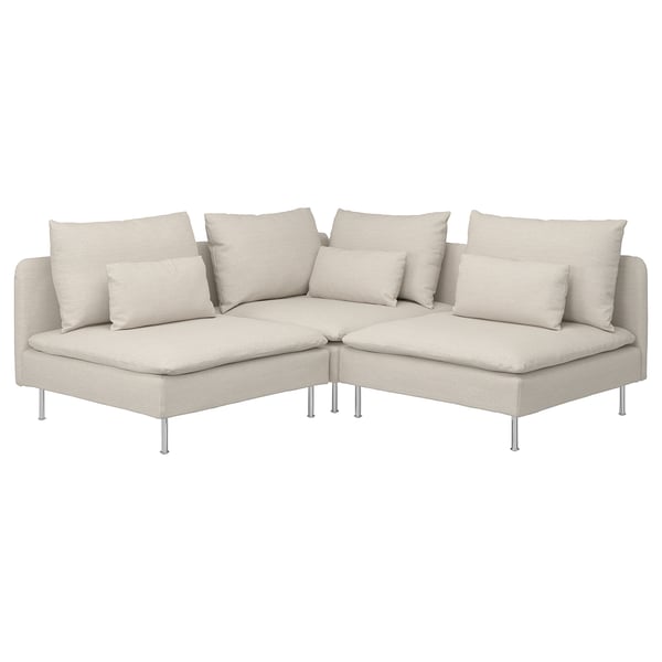 SÖDERHAMN Ugaona sofa, trosed