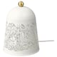 SOLSKUR LED stona lampa, bela/boja mesinga