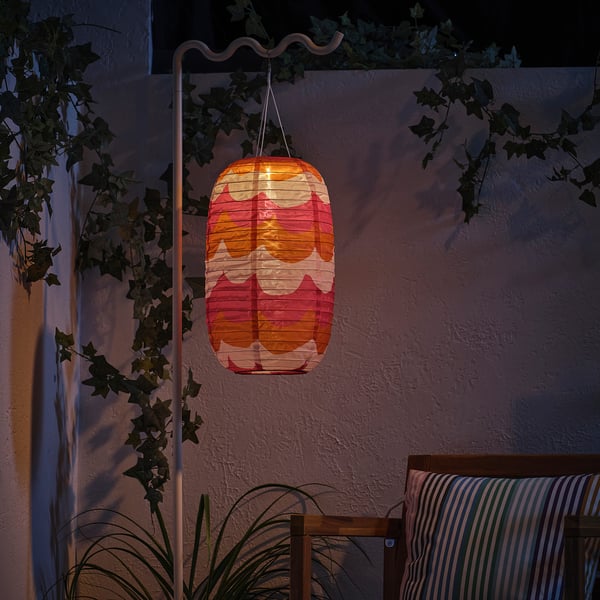 SOLVINDEN Stalak lampe, narandžasta/bež