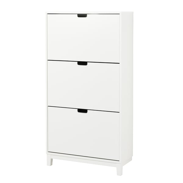 STÄLL Cipelarnik s 3 odeljka, bela, 79x29x148 cm