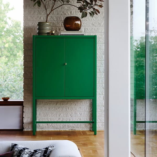STOCKHOLM 2025 Element s 2 vrata, zelena, 80x40x126 cm