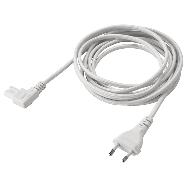 SYMFONISK Strujni kabl, tekstil/bela, 3.5 m