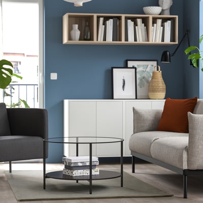 TIDTABELL Tepih, ravno tkani, siva, 133x195 cm