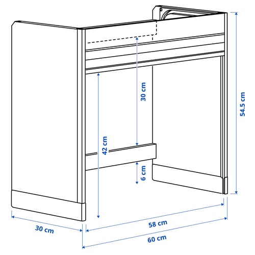 TITTEBO Element za odlaganje malih uređaja, crna, 60 cm