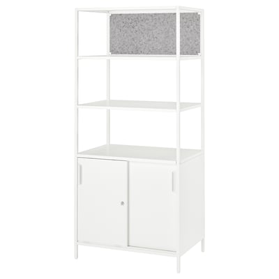 TROTTEN Element s kliz.vratima/oglas.tablom, bela, 80x180 cm
