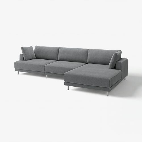 UPPÅKRA Modularna sofa s 4,5 sedišta, s lenjivcem, desno/Johanneshov tamnosiva
