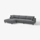 UPPÅKRA Modularna sofa s 4,5 sedišta, s lenjivcem, levo/Johanneshov tamnosiva