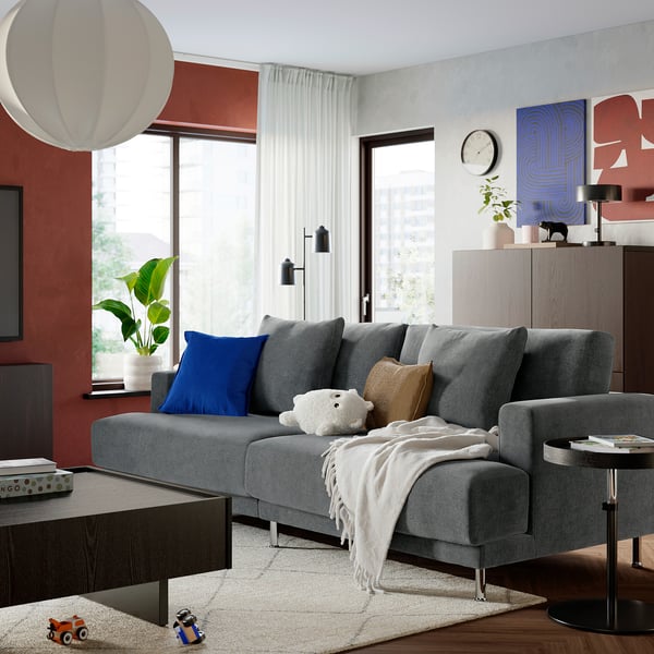 UPPÅKRA Modularna sofa trosed, Johanneshov tamnosiva