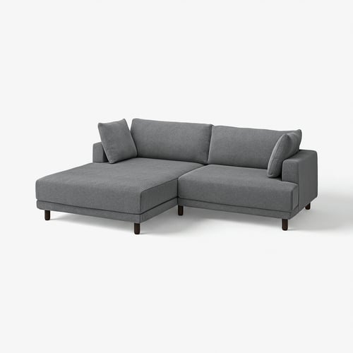 UPPÅKRA Modularna sofa trosed, s lenjivcem, levo/Johanneshov tamnosiva