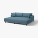 UPPÅKRA Modularna sofa trosed, s lenjivcima/Axvall tamnosiva-plava