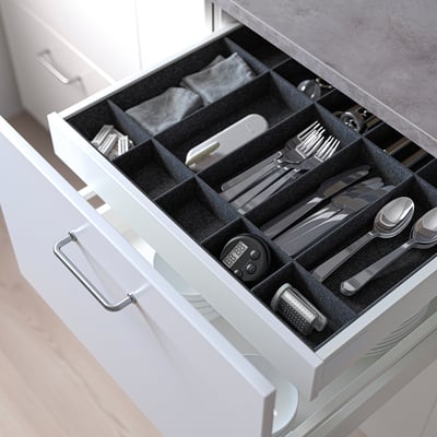 UPPDATERA Podesivi organizator za fioku, siva, 60 cm