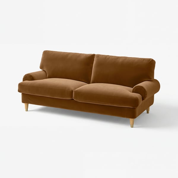 VALNÄS Sofa dvosed, Alhamn tamna žutosmeđa